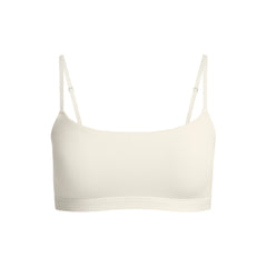 COTTON JERSEY SCOOP BRALETTE | BONE