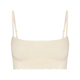 LIGHTWEIGHT COTTON STRAIGHT NECK BRALETTE | BUTTER TONAL