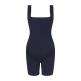 COTTON JERSEY MATERNITY ONESIE | NAVY