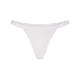 LIGHTWEIGHT COTTON LOGO PICOT THONG | SNOW