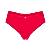 LIGHTWEIGHT COTTON LOGO PICOT HIPSTER | RUBY TONAL