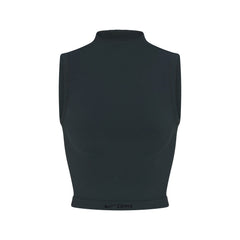 NikeSKIMS VINTAGE SEAMLESS MOCK NECK BRA TOP | DARK TEAL