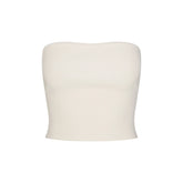REFINED KNIT TUBE TOP | EGRET