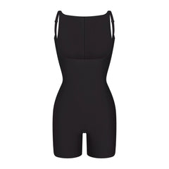 SKIMS BODY CORE SCULPT BACK SMOOTHING OPEN BUST MID THIGH BODYSUIT | ONYX