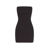 COTTON JERSEY MINI TUBE DRESS | SOOT