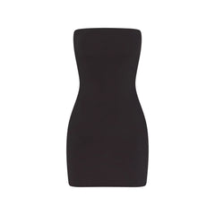 COTTON JERSEY MINI TUBE DRESS | SOOT