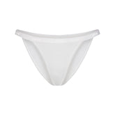 LIGHTWEIGHT COTTON LOGO PICOT STRING BIKINI | SNOW