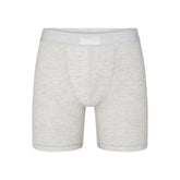 SKIMS COTTON MENS 5" BOXER BRIEF | LIGHT HEATHER GREY