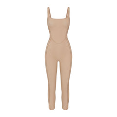 POWER MESH SHAPEWEAR CATSUIT | CLAY