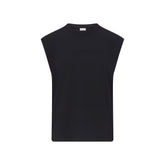 HEAVYWEIGHT COTTON MENS CROPPED MUSCLE TANK | OBSIDIAN