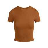 COTTON RIB T-SHIRT | CHAI
