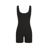 NikeSKIMS RIBBED SEAMLESS SCOOP 5" ONE PIECE | OBSIDIAN