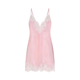SILK LACE MINI SLIP DRESS | PEONY TONAL
