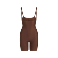 SKIMS BODY CORE SCULPT OPEN BUST MID THIGH BODYSUIT | COCOA
