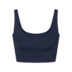 NikeSKIMS SHINE SCOOP NECK BRA TOP | NAVY