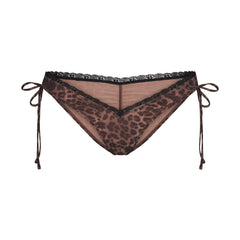 FITS EVERYBODY LACE MICRO TANGA | UMBER LEOPARD PRINT
