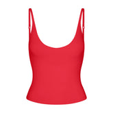 SMOOTH LAYERS SCOOP NECK CAMI | CARMINE