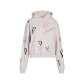 COTTON FLEECE CLASSIC HOODIE | BARELY PINK ANGEL SKETCH