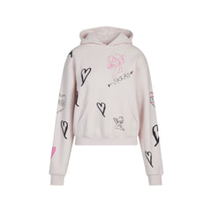COTTON FLEECE CLASSIC HOODIE | BARELY PINK ANGEL SKETCH