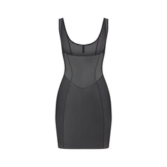 POWER MESH SHAPEWEAR OPEN BUST SLIP DRESS | ONYX