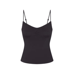 NikeSKIMS MATTE SHIRRED FRONT TANK | OBSIDIAN