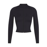 NikeSKIMS MATTE MOCK NECK FULL ZIP JACKET | OBSIDIAN