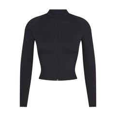 NikeSKIMS MATTE MOCK NECK FULL ZIP JACKET | OBSIDIAN