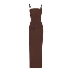 VETTESE X SKIMS SHEER MODAL LONG DRESS | COCOA