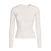 COTTON JERSEY LONG SLEEVE T-SHIRT | MARBLE