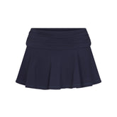 COTTON JERSEY FOLDOVER MINI SKORT | NAVY
