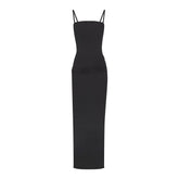 VETTESE X SKIMS SHEER MODAL LONG DRESS | ONYX