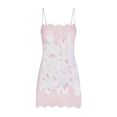 LIGHTWEIGHT SATIN MINI SLIP DRESS | SNOW ESSENTIALS BAG