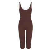 SMOOTH LAYERS CAPRI CATSUIT | COCOA