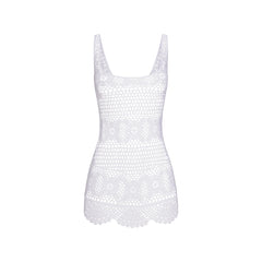 SWIM COVER-UPS CROCHET MINI TANK DRESS | SNOW