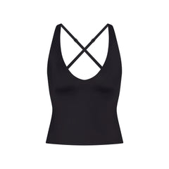 NikeSKIMS SHINE V-NECK TANK | OBSIDIAN