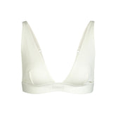 COTTON RIB PLUNGE BRALETTE | BONE