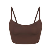 NikeSKIMS MATTE CAMI BRA TOP | DARK SEPIA
