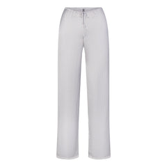 WOVEN SHINE LACE PANT | SILVER TRIPLE PINSTRIPE