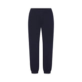 DRAPEY FRENCH TERRY CROPPED JOGGER | NAVY