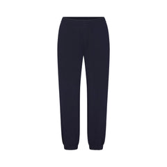 DRAPEY FRENCH TERRY CROPPED JOGGER | NAVY
