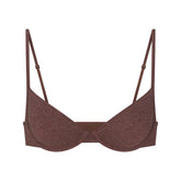EVERYDAY COTTON UNLINED DEMI BRA | COCOA HEATHER