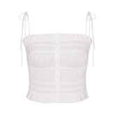 POPLIN APPAREL RUFFLE CAMI | SNOW