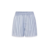 WOVEN SHINE LACE BOXER | PERIWINKLE WIDE STRIPE