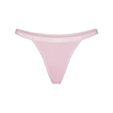 LIGHTWEIGHT COTTON LOGO PICOT THONG | PEONY