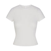 SHEER RIB T-SHIRT | SNOW