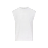 HEAVYWEIGHT COTTON MENS CROPPED MUSCLE TANK | CHALK