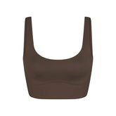 NikeSKIMS MATTE LONGLINE CORSET BRA | DARK SEPIA