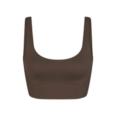 NikeSKIMS MATTE LONGLINE CORSET BRA | DARK SEPIA