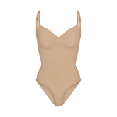 SEAMLESS SCULPT BRIEF BODYSUIT | CLAY