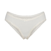 LIGHTWEIGHT COTTON POINTELLE LACE BRIEF | MARBLE TONAL